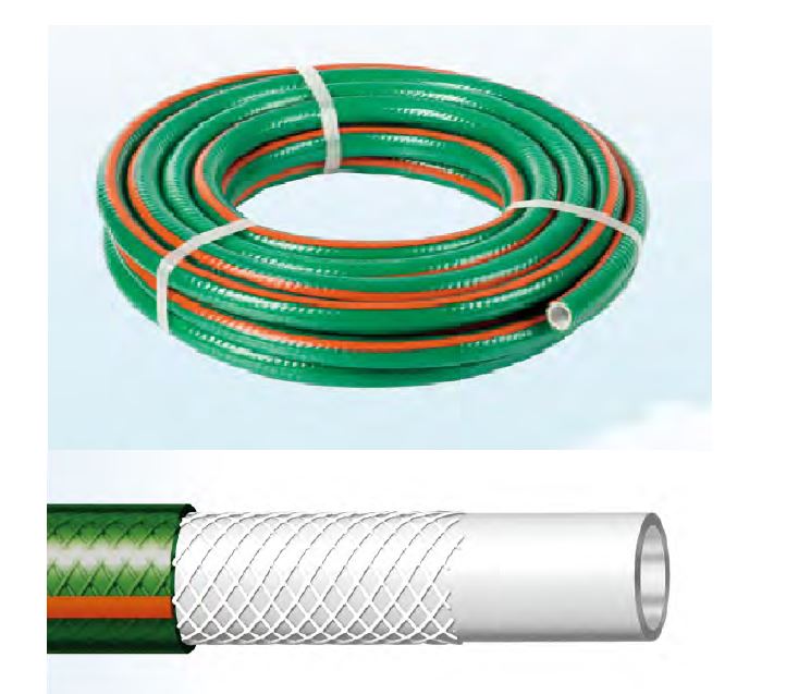 Medium duty striped garden hose